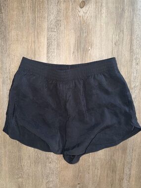 H&M black silky track shorts